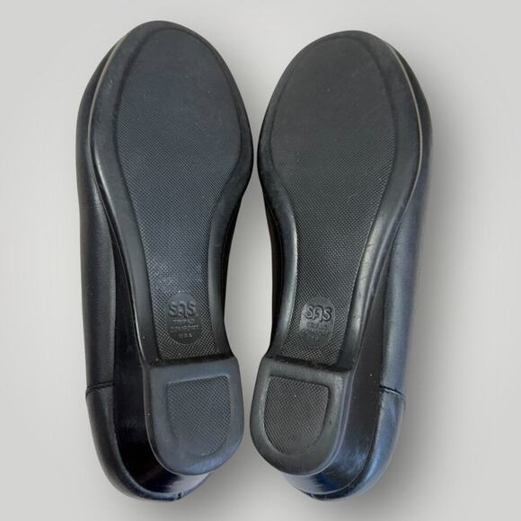 SAS Leather Tripad Loafers Low Wedge Heel Comfort Shoes Slip On Size 9M Black - Picture 9 of 15
